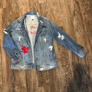 “Nobody Asked You”VINTAGE Hidden Jean Jacket-Small